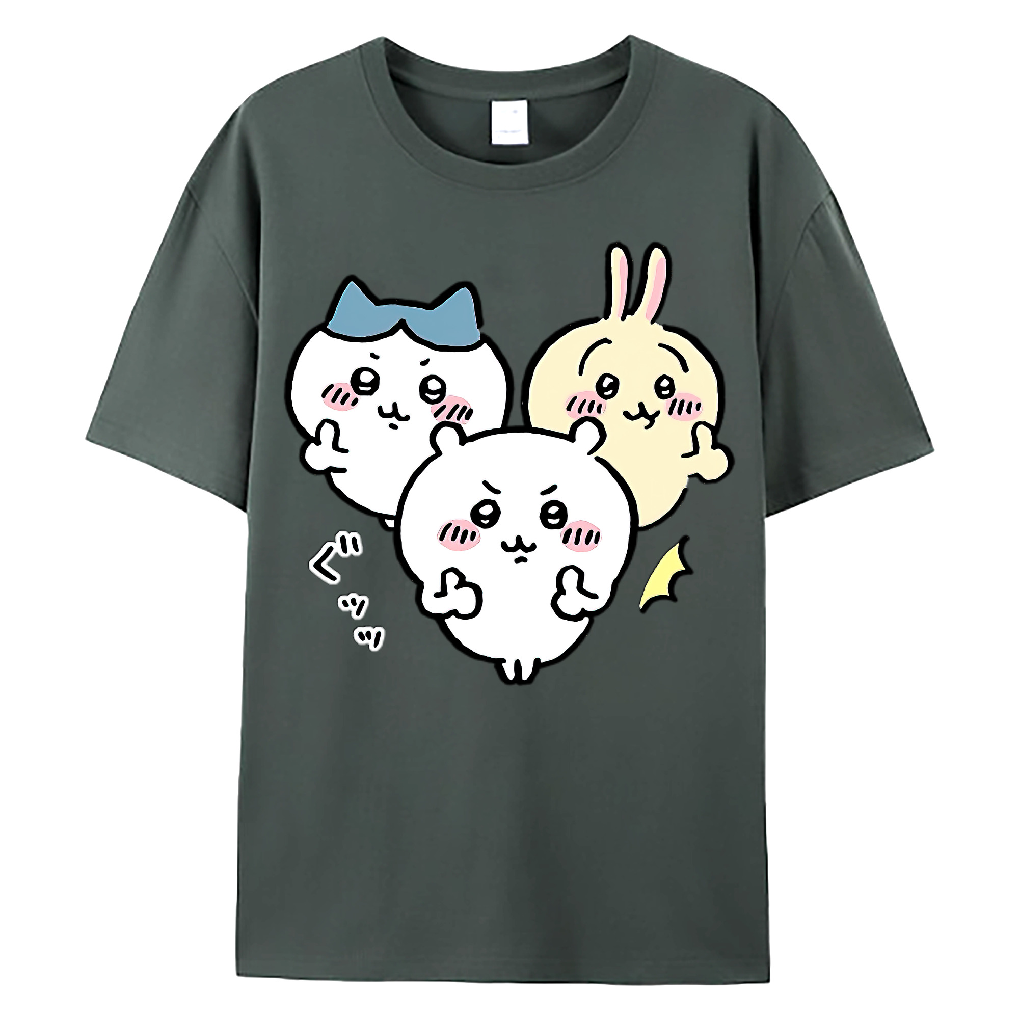 （画像用） ちいかわ うさぎ Chii-kawa usagi 綿100％ メンズ半袖Tシャツ｜肌触りやわらか＆通気性